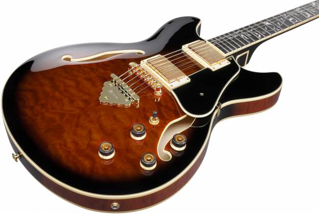 Ibanez As93qmsp Dbs Artcore Expressionist 2h Ht Eb - Dark Brown Sunburst - Semi hollow elektriche gitaar - Variation 2