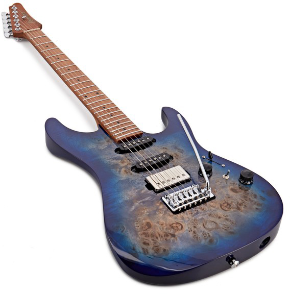 Ibanez Az226pb Cbb Premium Hss Trem Mn - Cerulean Blue Burst - Guitarra eléctrica de doble corte. - Variation 1