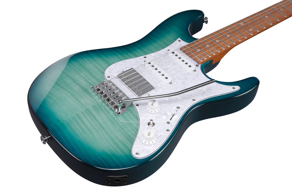 Ibanez Az22s1ftks Trem Hss Mn - Transparent Turquoise Burst - Elektrische gitaar in Str-vorm - Variation 2