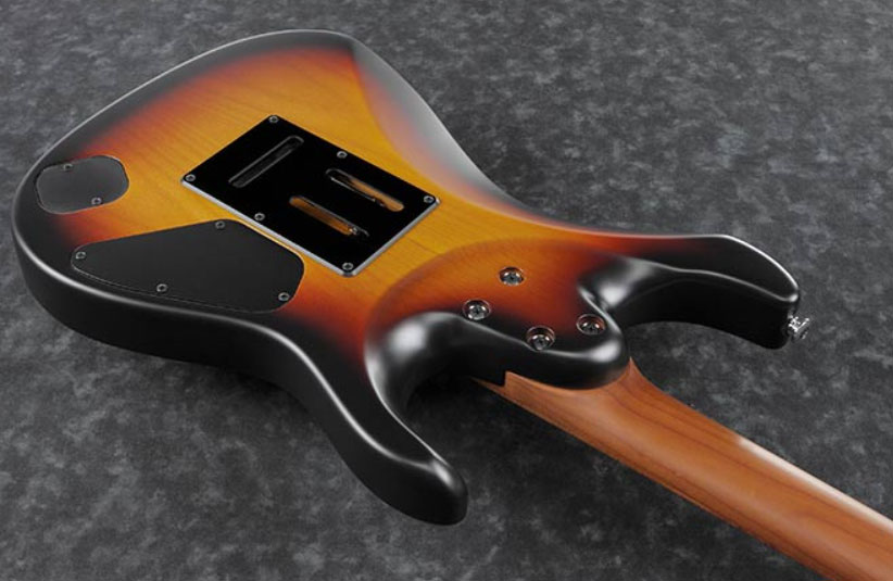 Ibanez Az2402l Tff Prestige Jap Gaucher Hh Trem Mn - Tri-fade Burst Flat - Linkshandige elektrische gitaar - Variation 3