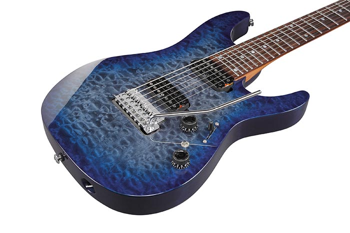 Ibanez Az427p2qm Tub Premium 2h Seymour Duncan Trem Rw - Twilight Blue Burst - 7-snarige elektrische gitaar - Variation 2