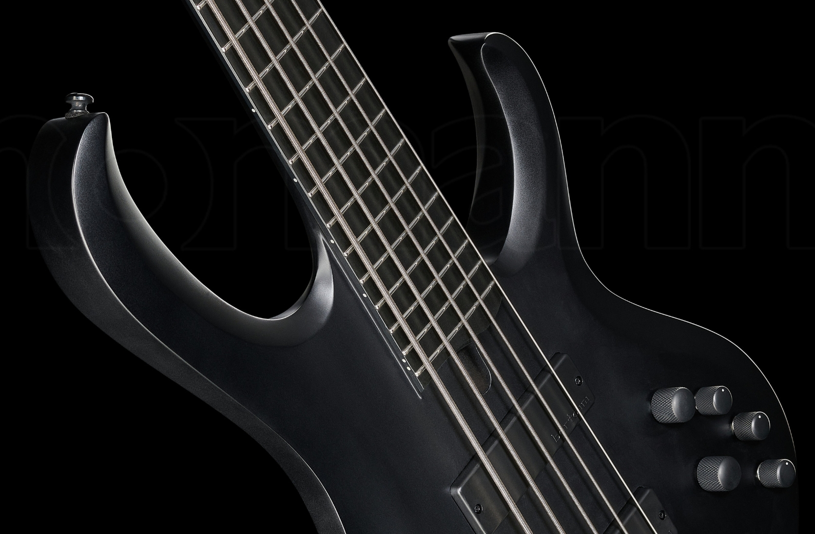 Ibanez Btb625ex Bkf Iron Label 5c Active Bartolini Ebo - Black Flat - Solid body elektrische bas - Variation 2