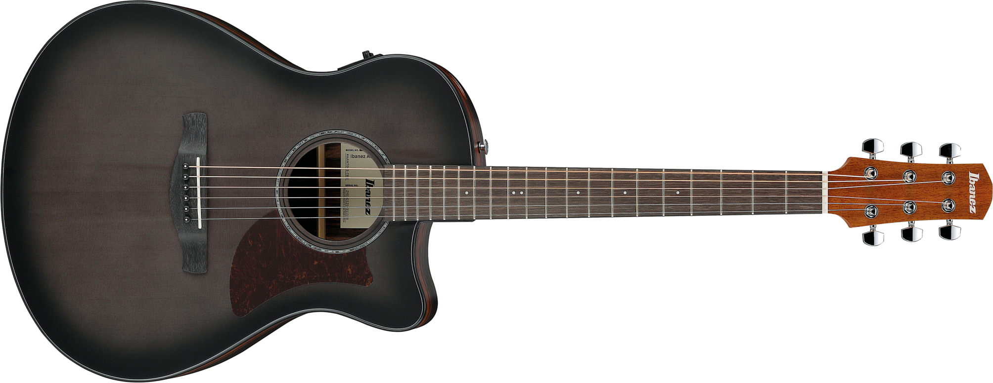 Ibanez Aam70ce Tbn Advanced Auditorium Cw Epicea Ebene Pur - Transparent Charcoal Burst - Folk gitaar - Main picture