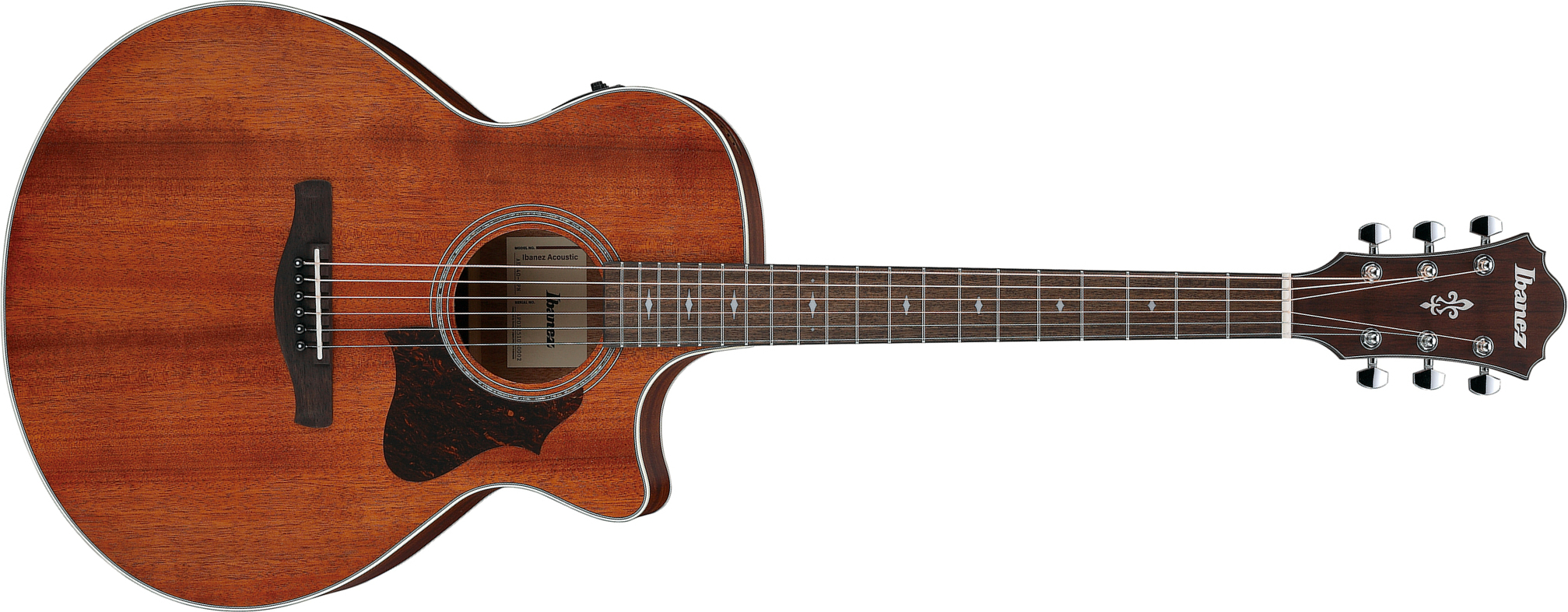 Ibanez Ae140 Opn Concert Thinline Cw Tout  Okoume Lau - Open Pore Natural - Folk gitaar - Main picture