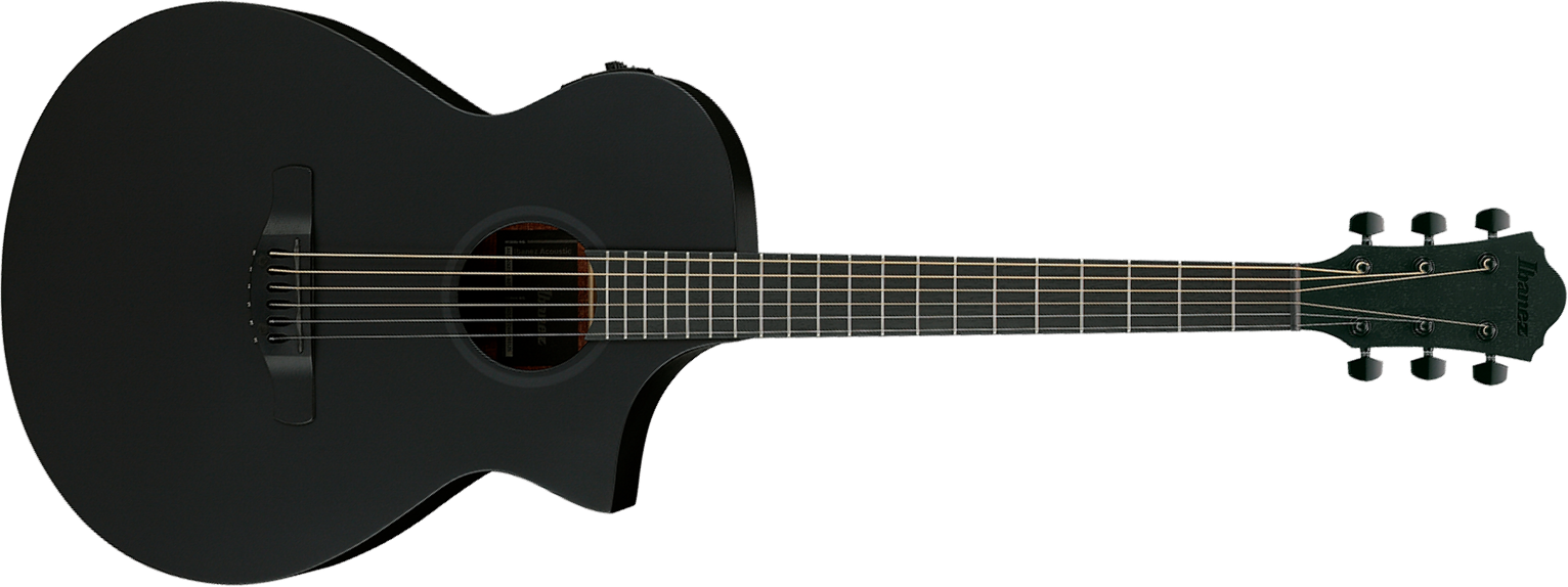 Ibanez Aewc621 Bot Grand Concert Cw Tilleul Sapele Eb - Black Out - Folk gitaar - Main picture