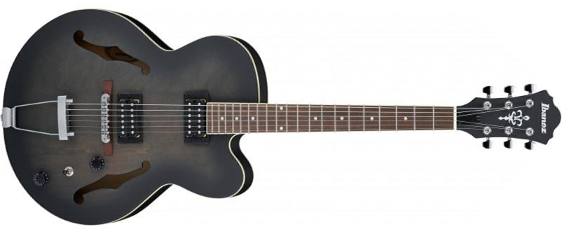Ibanez Af55 Tkf Artcore Hh Ht Lau - Transparent Black Flat - Hollow bodytock elektrische gitaar - Main picture