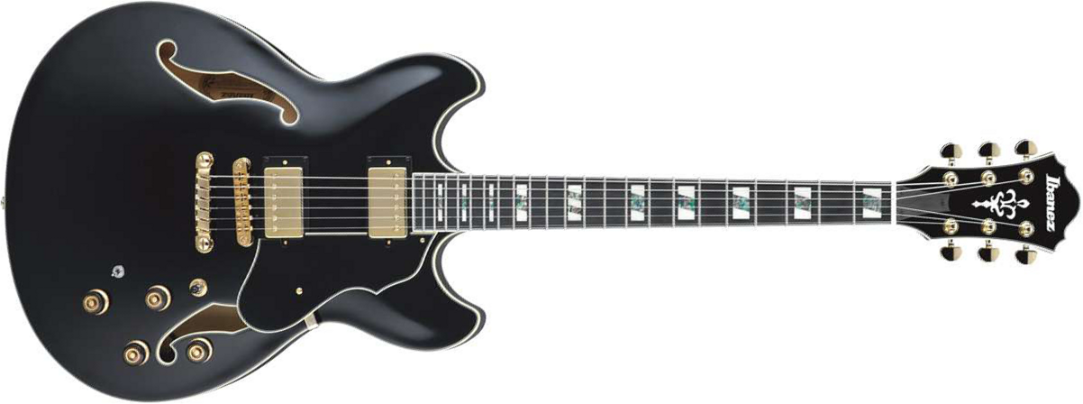 Ibanez As153b Bk Artstar - Black - Semi hollow elektriche gitaar - Main picture