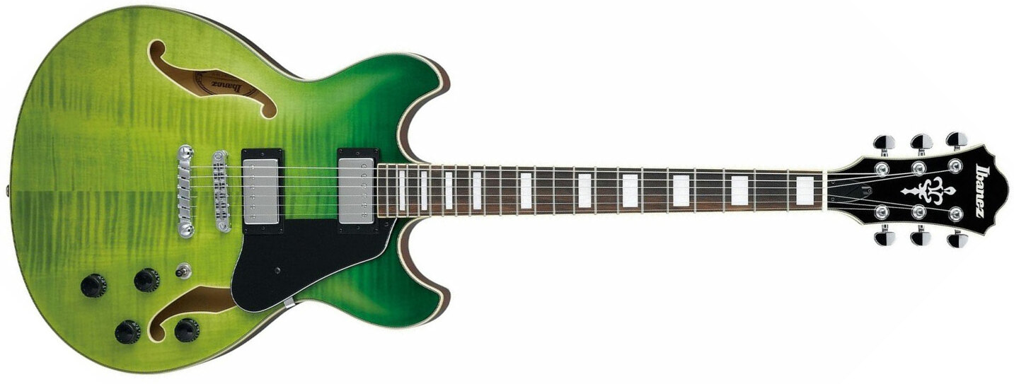 Ibanez As73fm Gvg Artcore Hh Ht Lau - Green Valley Gradation - Semi hollow elektriche gitaar - Main picture