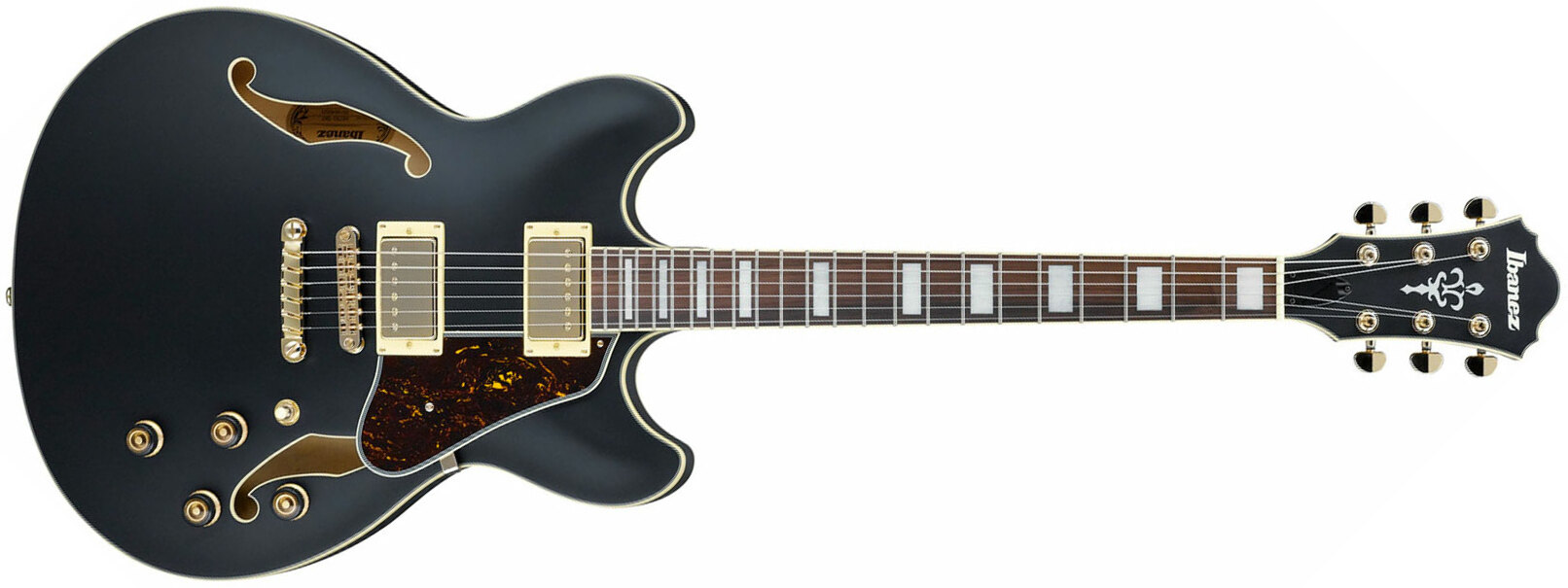 Ibanez As73g Bkf Artcore Hh Ht Rw - Black Flat - Semi hollow elektriche gitaar - Main picture