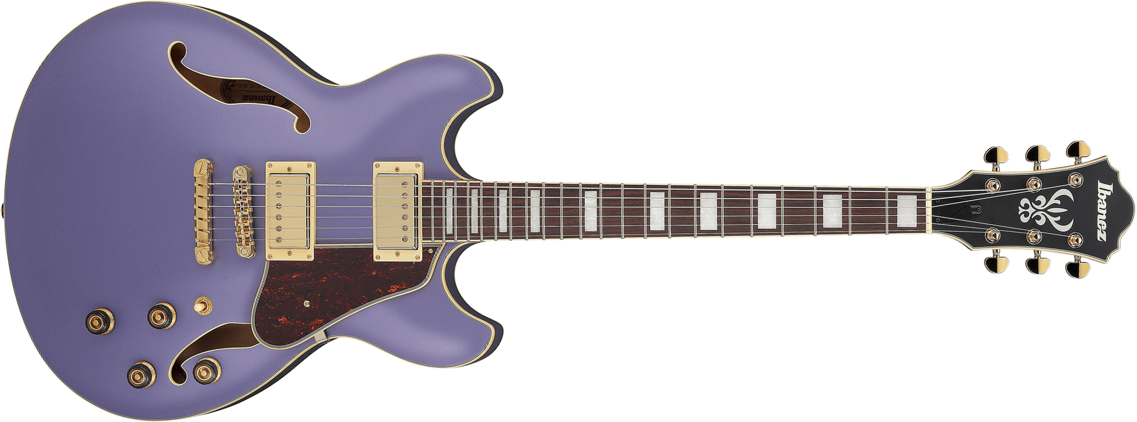 Ibanez As73g Mpf Artcore 2h Ht Rw - Metallic Purple Flat - Semi hollow elektriche gitaar - Main picture