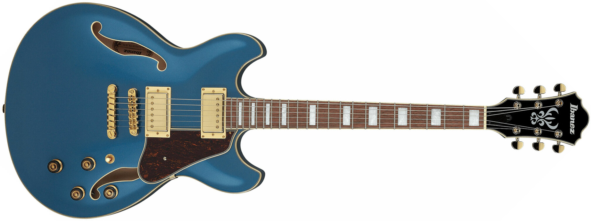 Ibanez As73g Pbm Artcore Hh Ht Noy - Prussian Blue Metallic - Semi hollow elektriche gitaar - Main picture