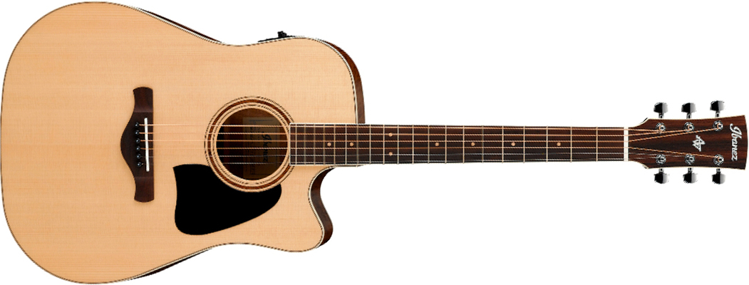 Ibanez Aw417ce Ops Artwood Dreadnought Cw Epicea Okoume Pf - Open Pore Semi-gloss - Folk gitaar - Main picture