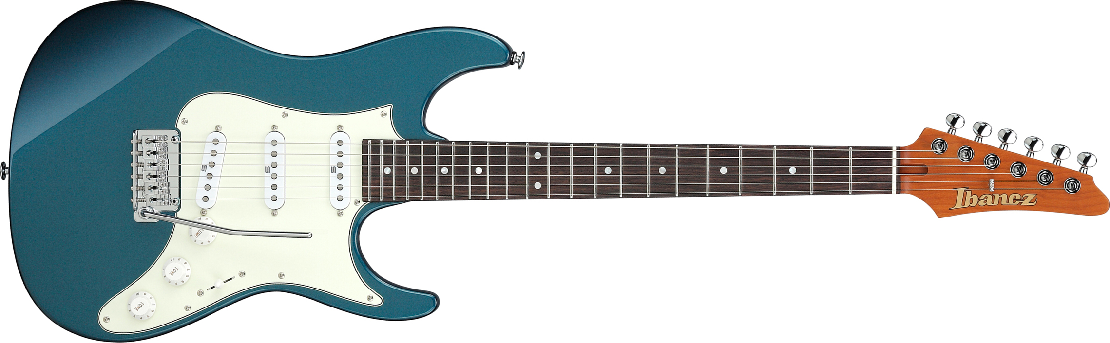 Ibanez Az2203n Atq Prestige Jap 3s Seymour Duncan Trem Rw - Antique Turquoise - Elektrische gitaar in Str-vorm - Main picture
