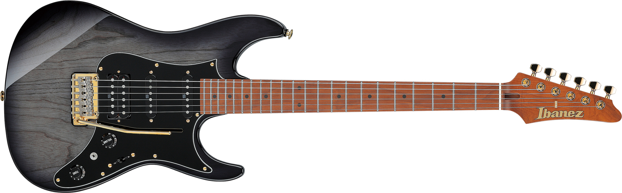 Ibanez Az2204ag Tgb Prestige Jap Hss Seymour Duncan Trem Mn - Transparent Gray Burst - Elektrische gitaar in Strat vorm - Main picture