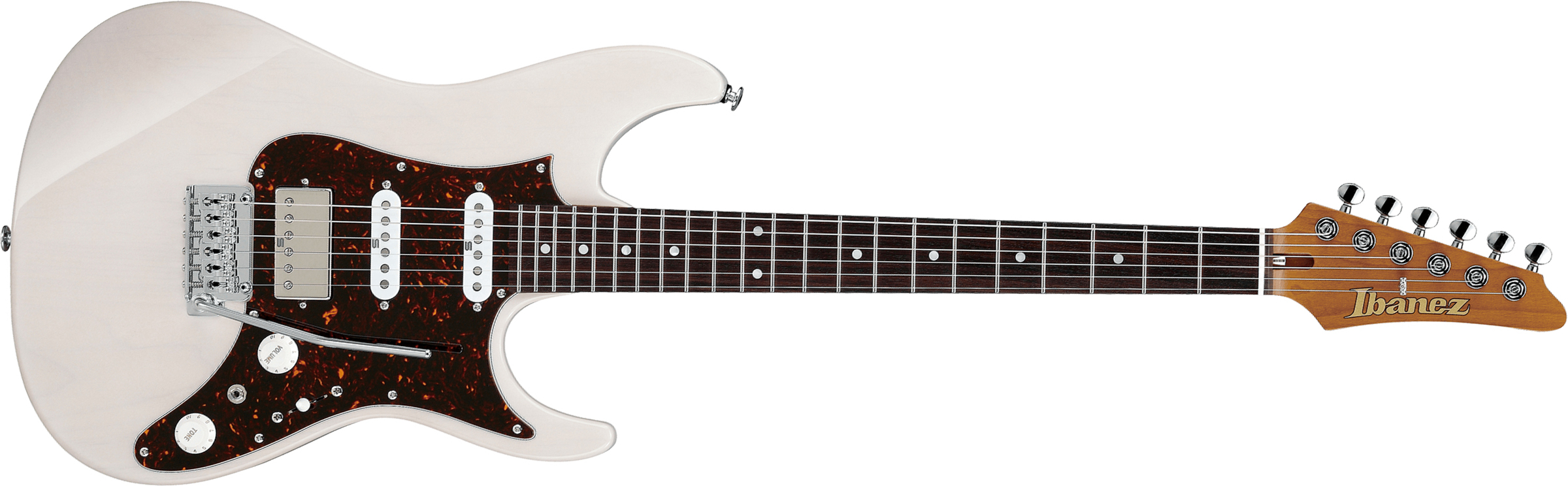 Ibanez Az2204n Awd Prestige Jap Hss Seymour Duncan Trem Rw - Antique White Blonde - Elektrische gitaar in Str-vorm - Main picture