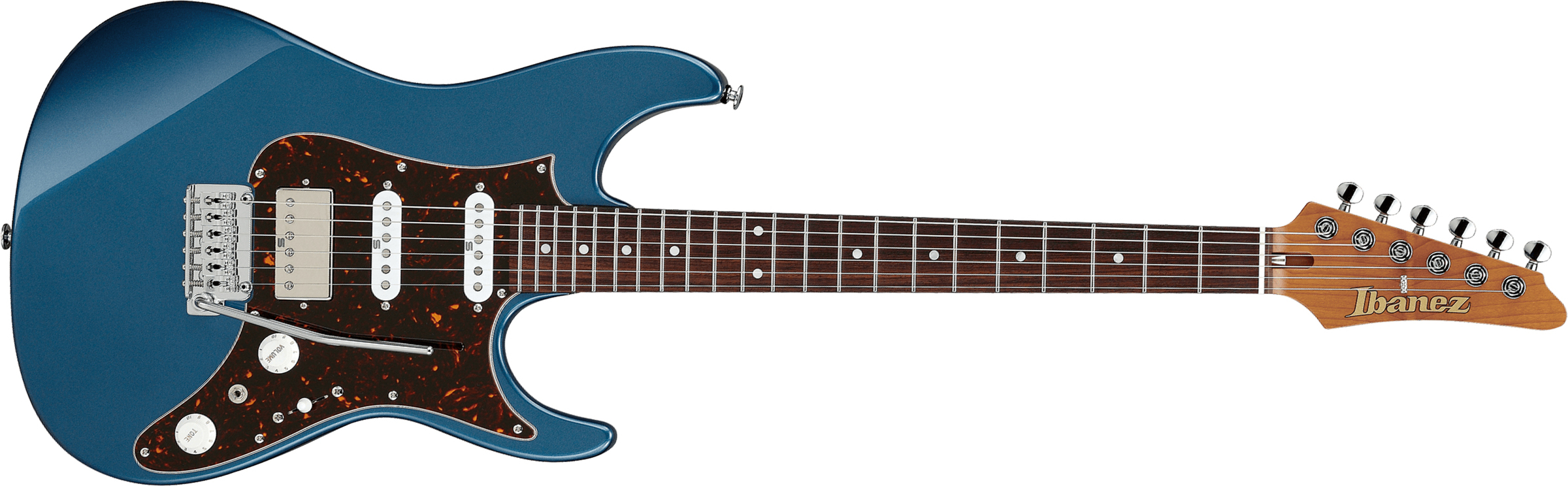 Ibanez Az2204n Pbm Prestige Jap Hss Seymour Duncan Trem Rw - Prussian Blue Metallic - Elektrische gitaar in Str-vorm - Main picture