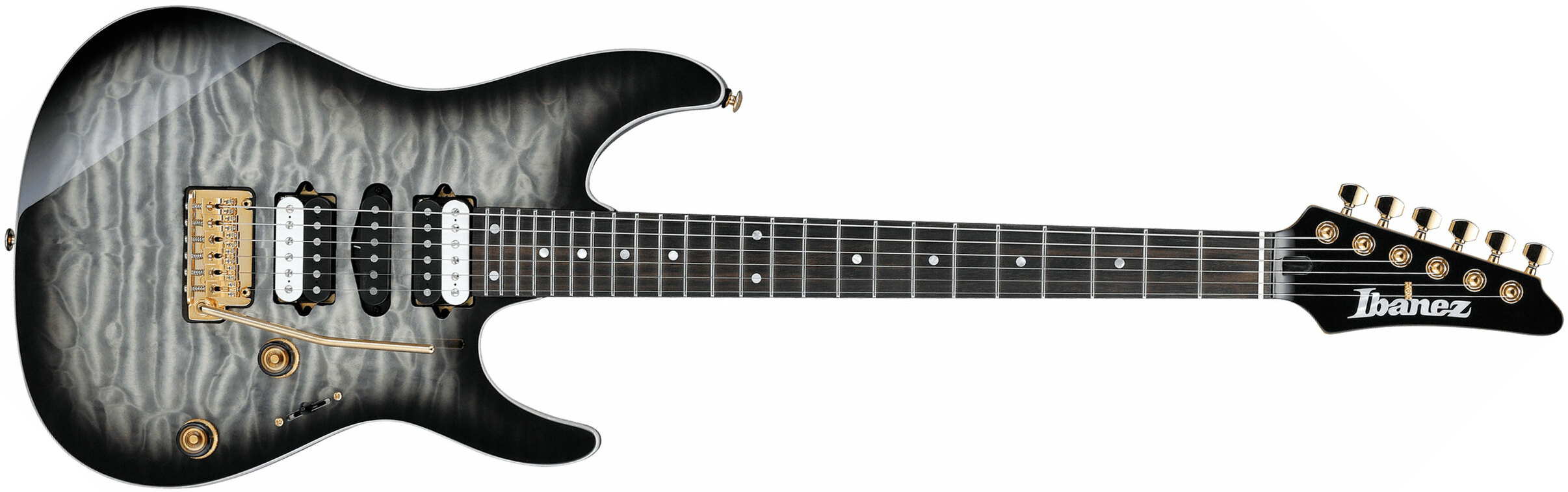 Ibanez Az47p1qm Bib Premium Hsh Di Marzio Trem Eb - Black Ice Burst - Elektrische gitaar in Str-vorm - Main picture