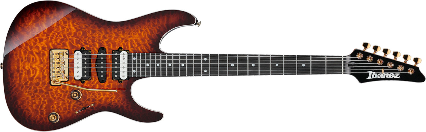 Ibanez Az47p1qm Deb Premium Hsh Dimarzio Trem Eb - Dragon Eye Burst - Elektrische gitaar in Strat vorm - Main picture