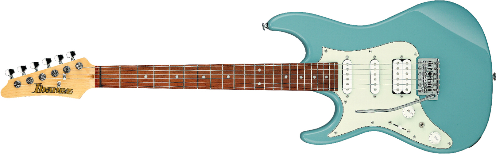 Ibanez Azes40l Prb Standard Gaucher Hss Trem Jat - Purist Blue - Elektrische gitaar in Strat vorm - Main picture