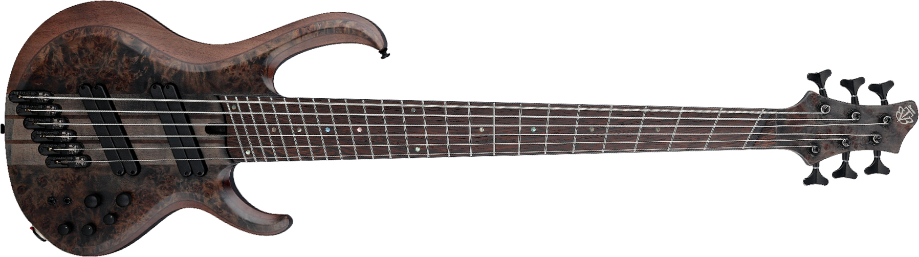Ibanez Btb806ms Tgf Workshop 6c Multiscale Active Pp - Transparent Gray Flat - Solid body elektrische bas - Main picture