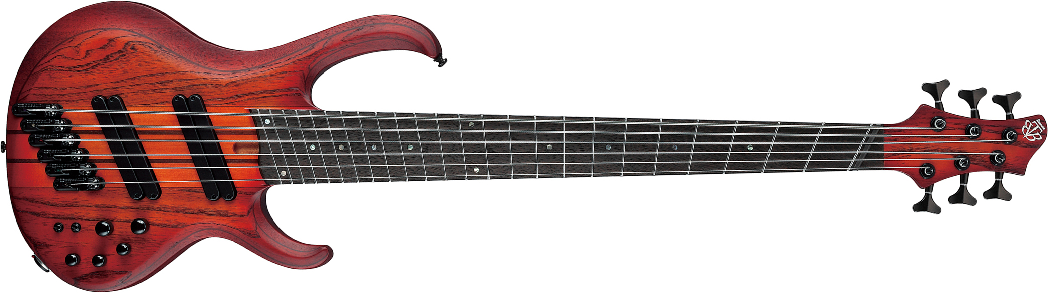 Ibanez Btb866ms Brf Workshop 6c Multiscale Active Pp - Brown Topaz Burst Flat - Solid body elektrische bas - Main picture