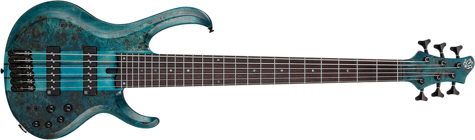 Ibanez Btb946 Col Standard 6c Active Eb - Cosmic Blue Low Gloss - Solid body elektrische bas - Main picture