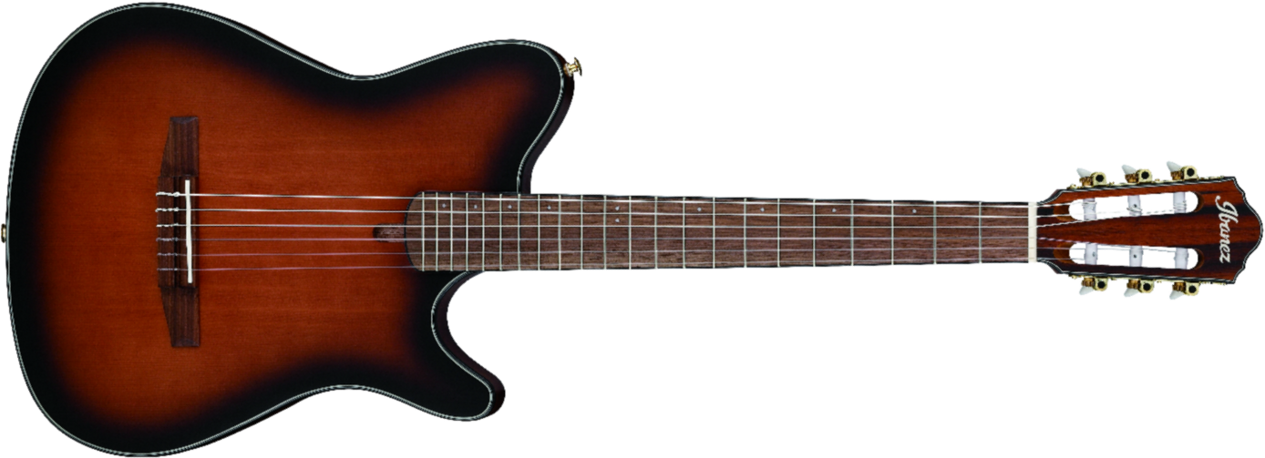 Ibanez Frh10n Bsf Hybrid Cw Epicea Sapele Wal - Brown Sunburst Flat - Klassieke gitaar 4/4 - Main picture
