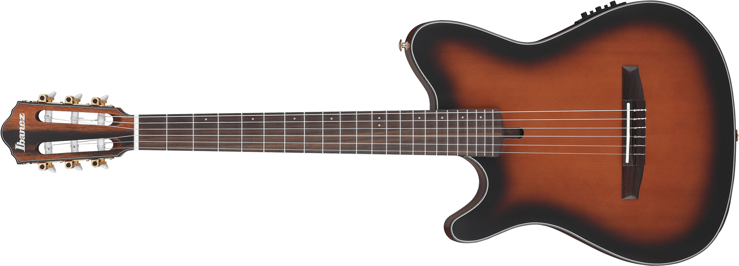 Ibanez Frh10nl Bsf Hybrid Cw Gaucher Epicea Sapele Wal - Brown Sunburst Flat - Klassieke gitaar 4/4 - Main picture