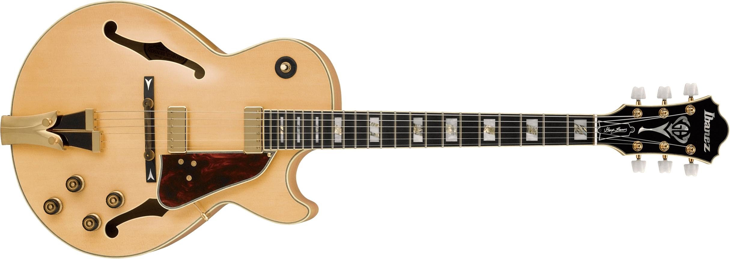 Ibanez George Benson Gb10 Nt Prestige Jap Signature 2mh Ht Eb - Natural - Hollow bodytock elektrische gitaar - Main picture