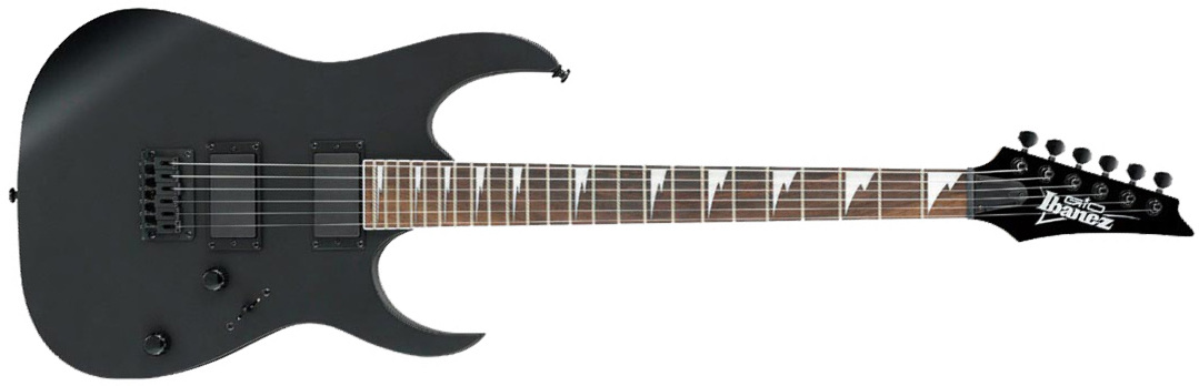 Ibanez Grg121dx Bkf Gio Hh Ht Pur - Black Flat - Elektrische gitaar in Str-vorm - Main picture