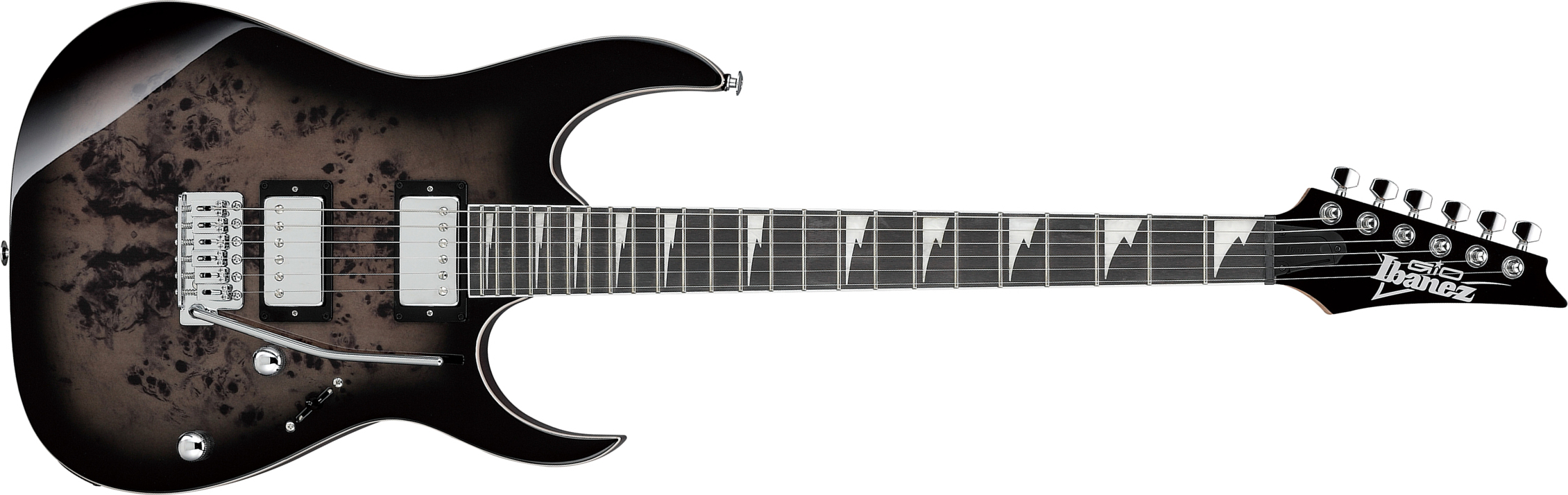 Ibanez Grg220pa1 Bkb Gio 2h Trem Pur - Transparent Brown Black Burst - Elektrische gitaar in Str-vorm - Main picture