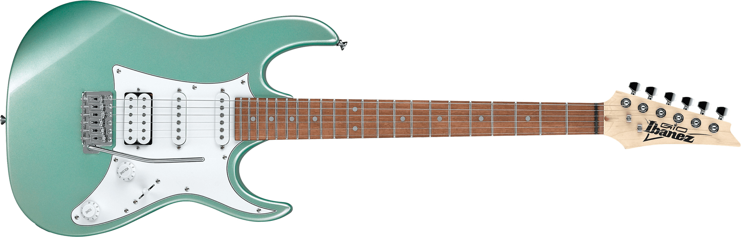 Ibanez Grx40 Mgn Gio Hss Trem Jat - Metallic Light Green - Elektrische gitaar in Str-vorm - Main picture