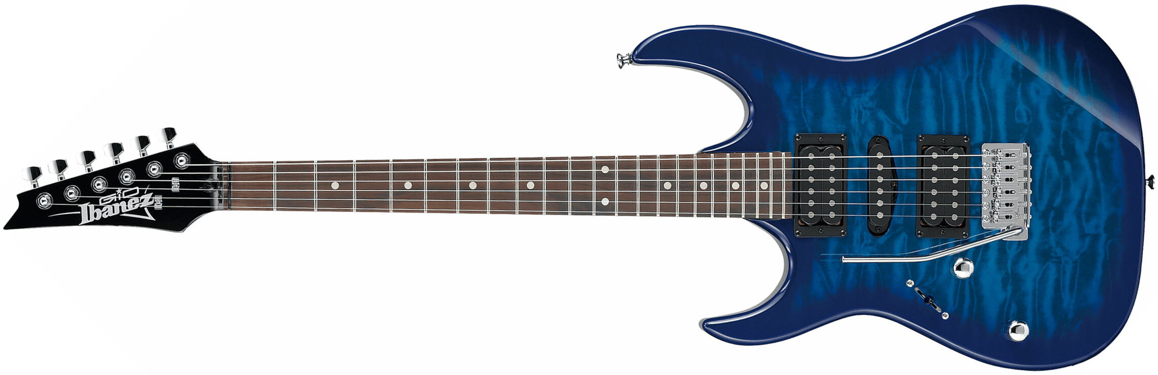 Ibanez Grx70qal Tbb Lh Gaucher Gio Hsh Trem Jat - Transparent Blue Burst - Linkshandige elektrische gitaar - Main picture
