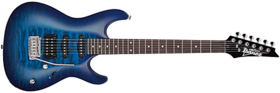 Ibanez Gsa60qa Tbb Gio Hss Trem Pur - Transparent Blue Burst - Elektrische gitaar in Strat vorm - Main picture