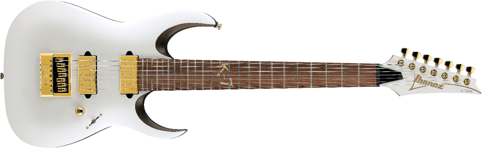 Ibanez Head K7yang Signature 7c 2h Dimarzio Ht Rw - White - Kenmerkende elektrische gitaar - Main picture