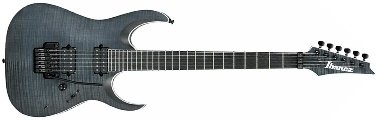 Ibanez Iron Label Rgaix6fmt Tgf Hh Dimarzio Fr Eb - Transparent Grey Flat - Elektrische gitaar in Str-vorm - Main picture