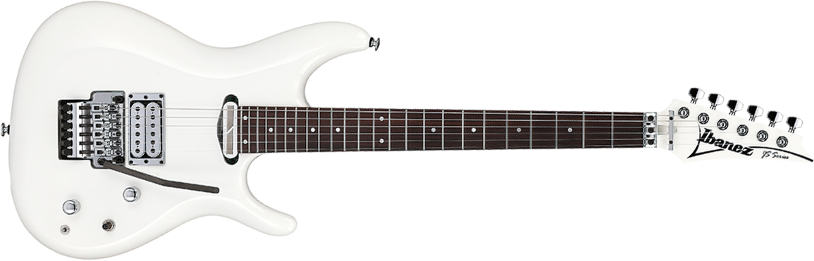 Ibanez Joe Satriani J2480 Wh Jap Signature 1h Dimarzio / Sustainiac Fr Rw - White - Kenmerkende elektrische gitaar - Main picture