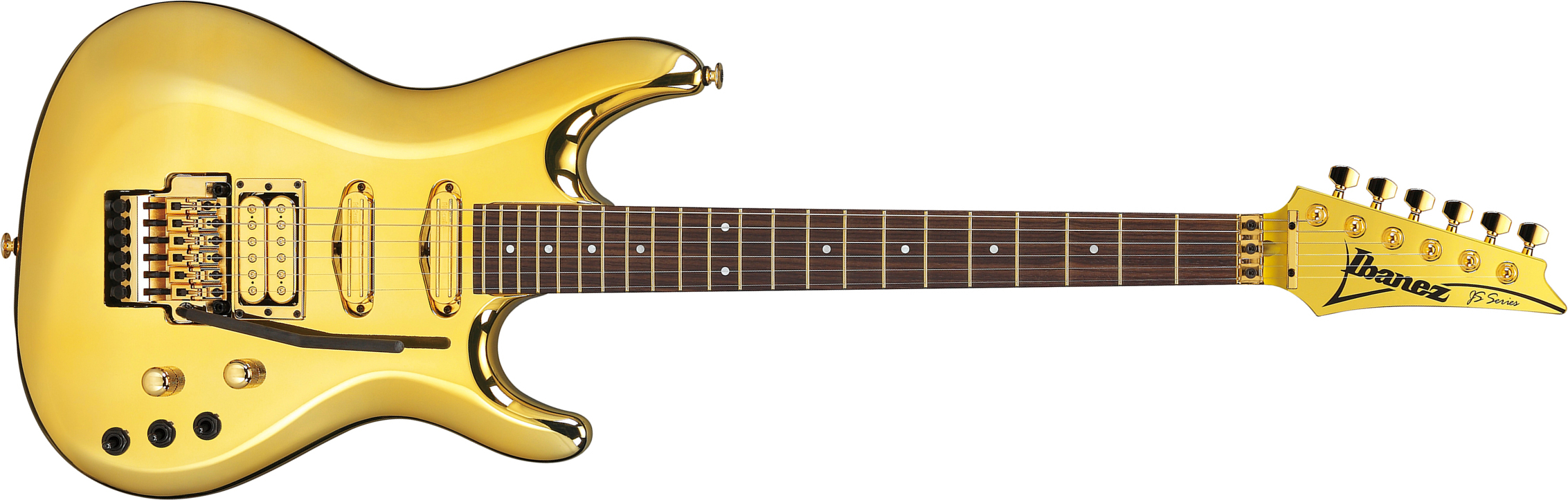 Ibanez Joe Satriani Js2gd Jap Signature 2h Dimarzio Fr Rw - Gold - Elektrische gitaar in Str-vorm - Main picture