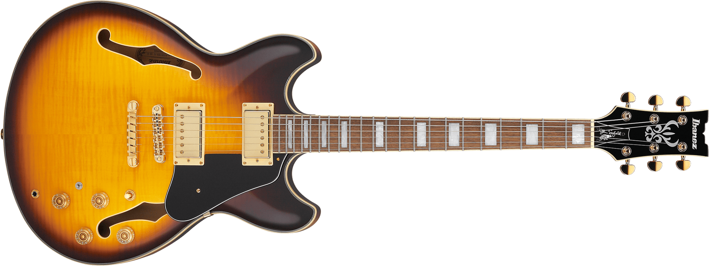 Ibanez John Scofield Jsm10em Ttb Signature 2h Ht Wal - Two-tone Burst - Semi hollow elektriche gitaar - Main picture