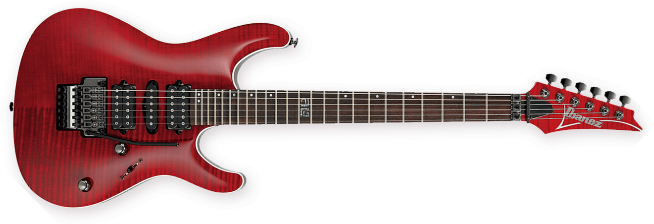 Ibanez Kiko Loureiro Kiko100 Trr Prestige Jap Signature Hsh Fr Rw - Transparent Red Ruby - Elektrische gitaar in Str-vorm - Main picture