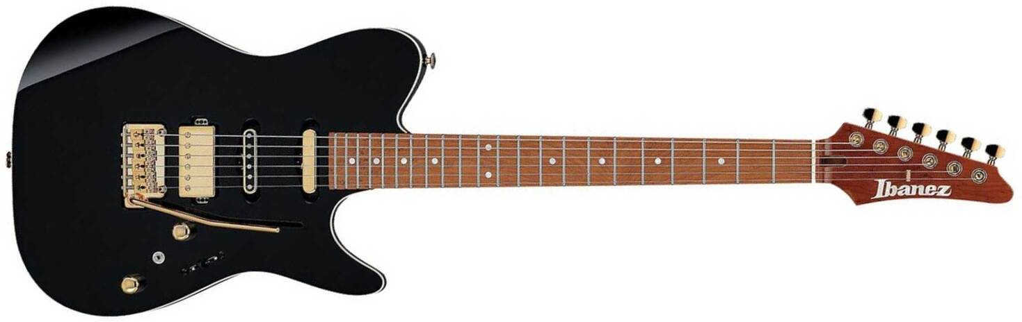 Ibanez Lari Basilio Lb1 Bk Jap Signature Hss Trem Mn - Black - Kenmerkende elektrische gitaar - Main picture