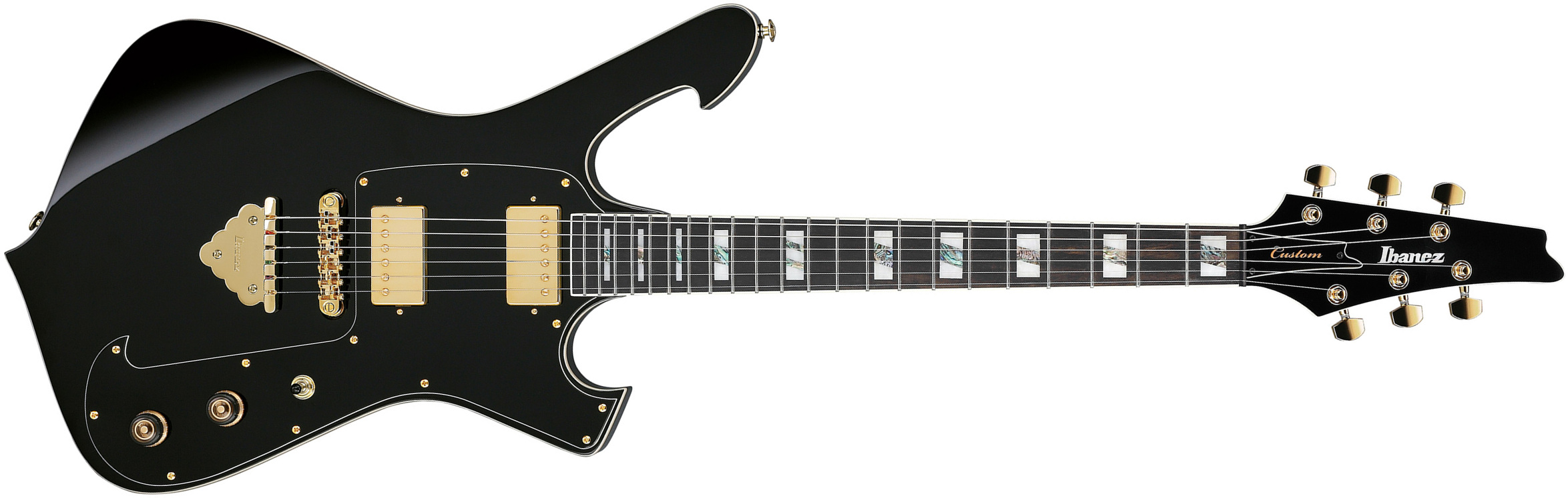 Ibanez Paul Gilbert Frm350 Bk Signature 2h Ht Eb - Black - Kenmerkende elektrische gitaar - Main picture