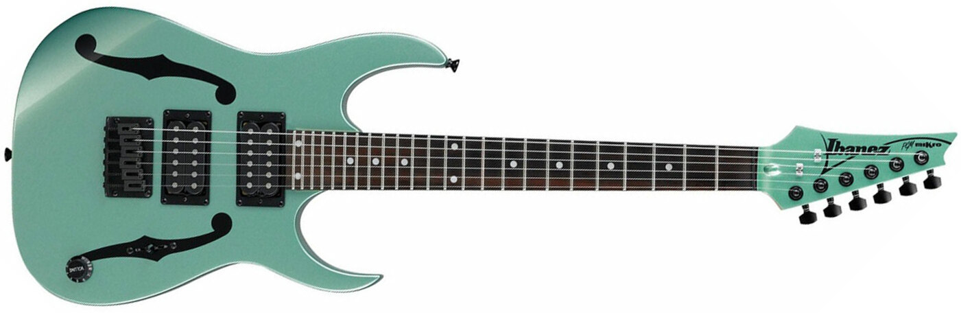 Ibanez Paul Gilbert Pgmm21 Mgn Signature Hh Ht Nzp - Metallic Light Green - Elektrische reisgitaar - Main picture