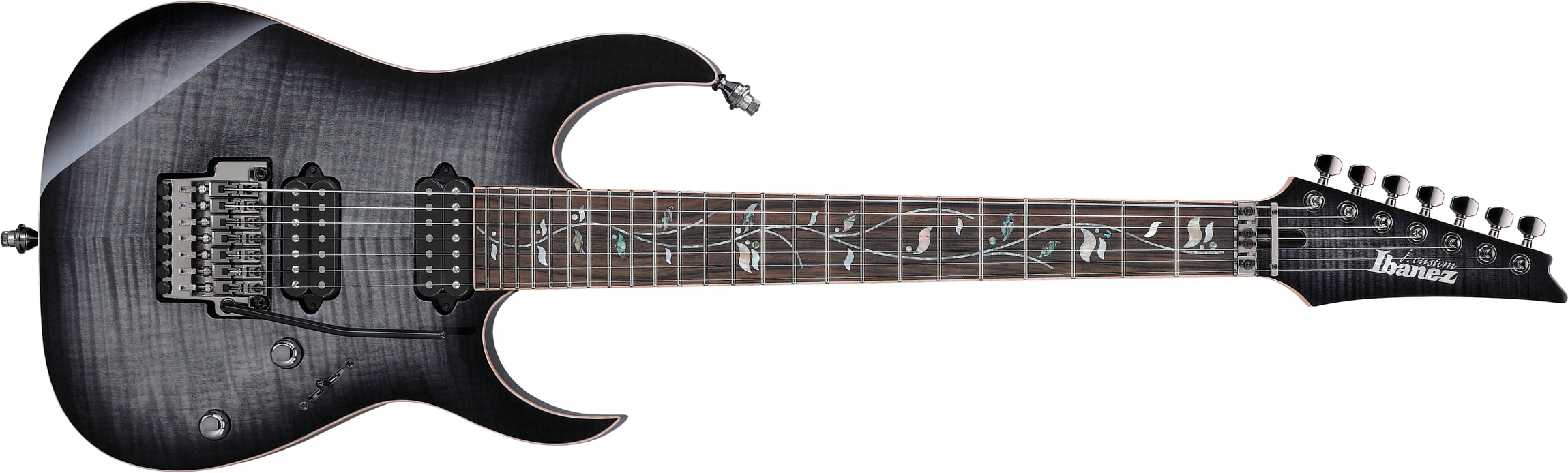 Ibanez Rg8527 Bre J.custom Jap 7c 2h Dimarzio Fr Eb - Black Rutile - 7-snarige elektrische gitaar - Main picture