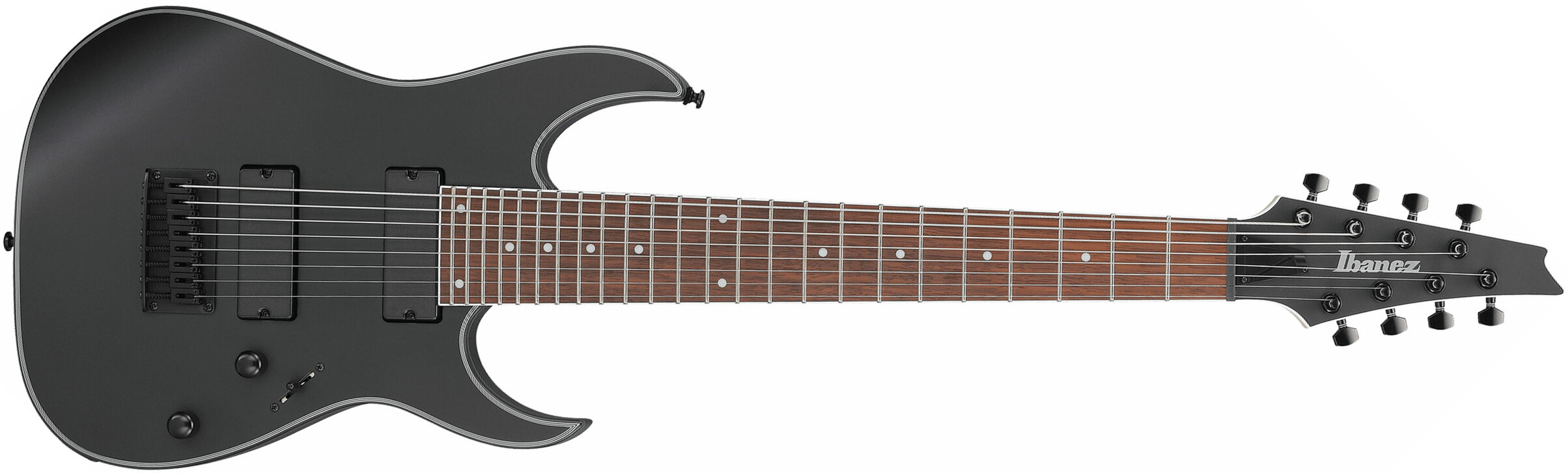 Ibanez Rg8ex Bkf Standard 8c 2h Ht Jat - Black Flat - Bariton elektrische gitaar - Main picture