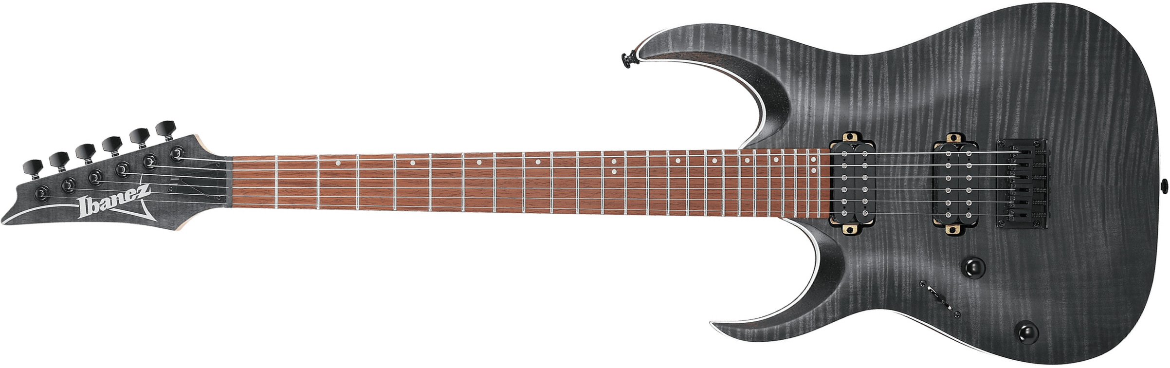 Ibanez Rga42fml Tgf Lh Standard Gaucher 2h Ht Rw - Transparent Grey Flat - Elektrische gitaar in Str-vorm - Main picture