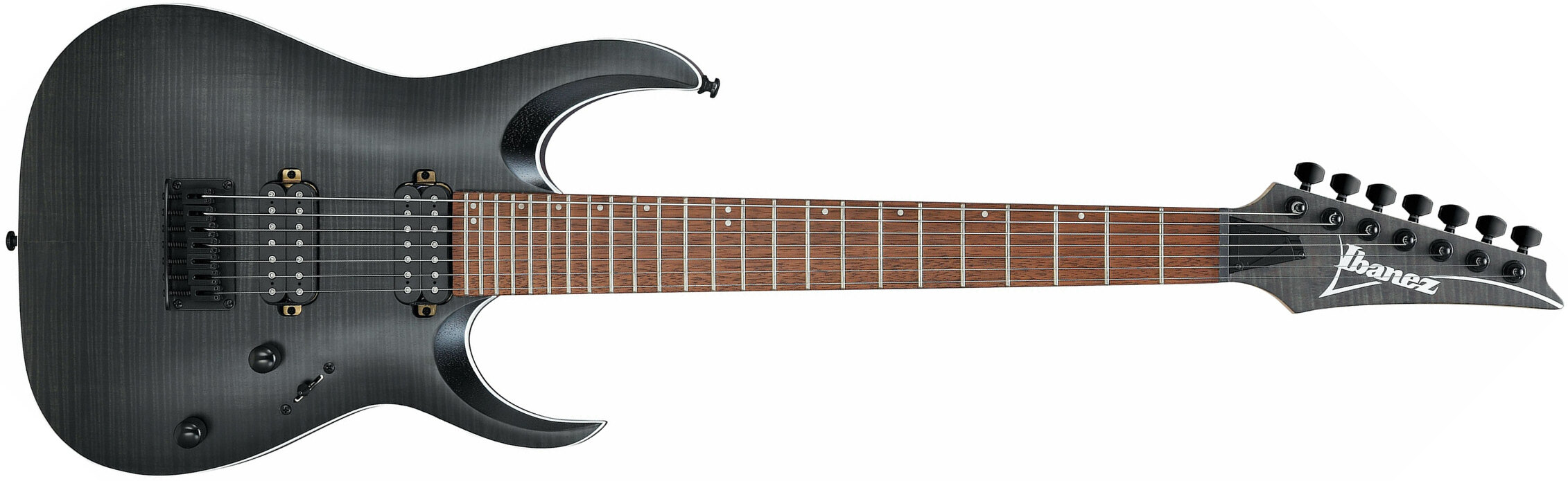 Ibanez Rga742fm Tgf Standard Hh Ht Jat - Transparent Gray Flat - 7-snarige elektrische gitaar - Main picture