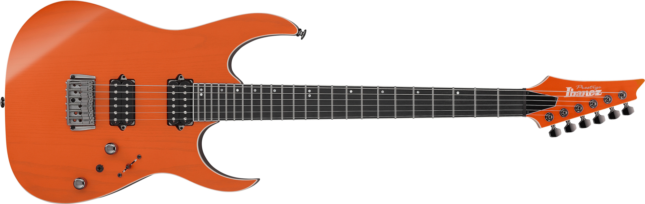 Ibanez Rgr5221r Tfr Prestige Jap 2h Bare Knuckle Ht Rw - Transparent Fluorescent Orange - Elektrische gitaar in Strat vorm - Main picture
