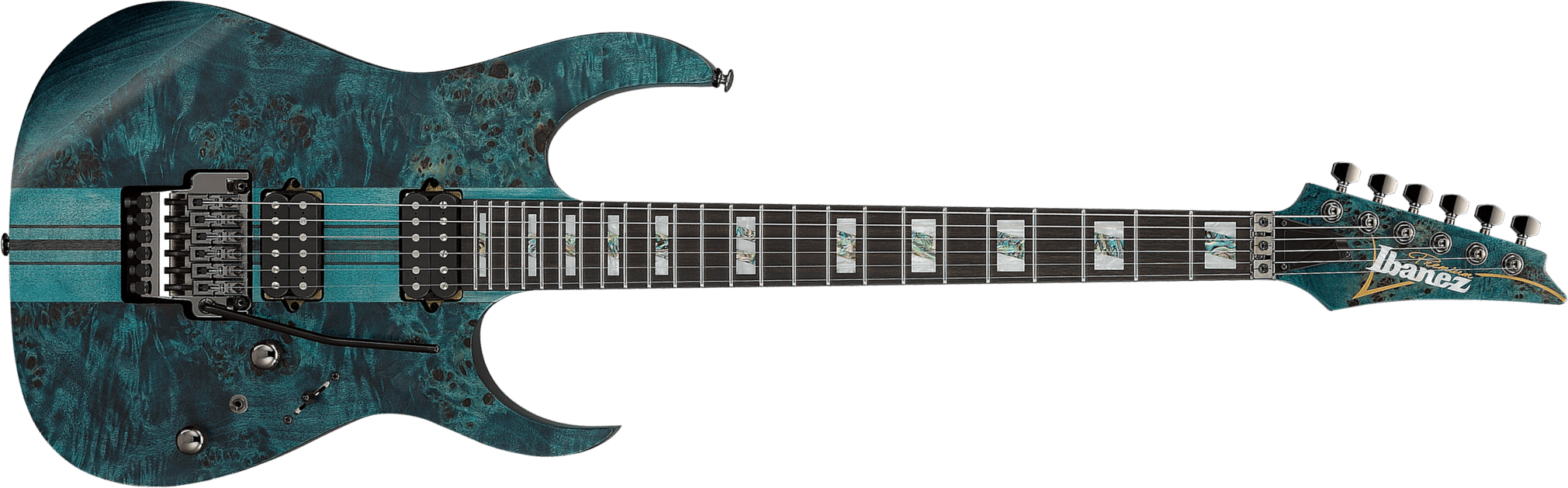 Ibanez Rgt1220pbk Col Premium 2h Dimarzio Fr Eb - Cosmic Blue Low Gloss - Elektrische gitaar in Strat vorm - Main picture