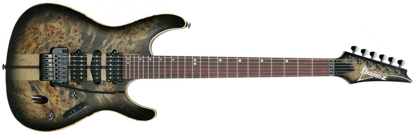 Ibanez S1070pbz Ckb Sabre Premium Hsh Dimarzio Fr Rw - Charcoal Black Burst - Elektrische gitaar in Str-vorm - Main picture